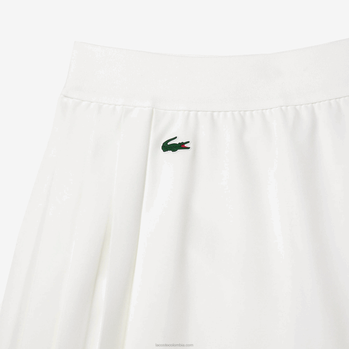 mujer Lacoste 6F242419 blanco nueva york falda de golf corta sport incorporada
