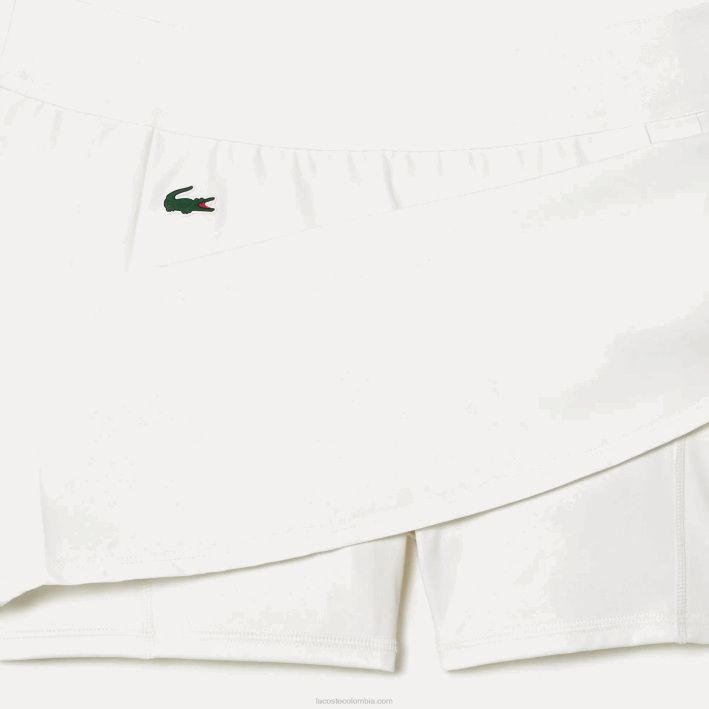 mujer Lacoste 6F242419 blanco nueva york falda de golf corta sport incorporada