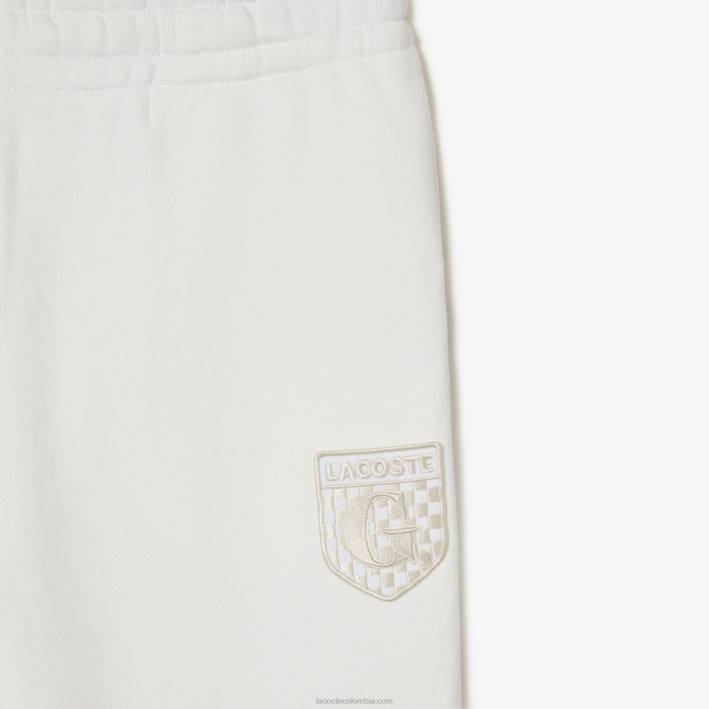 mujer6F242665 blanco 70v pantalones deportivos lacoste x goop en felpa de algodón