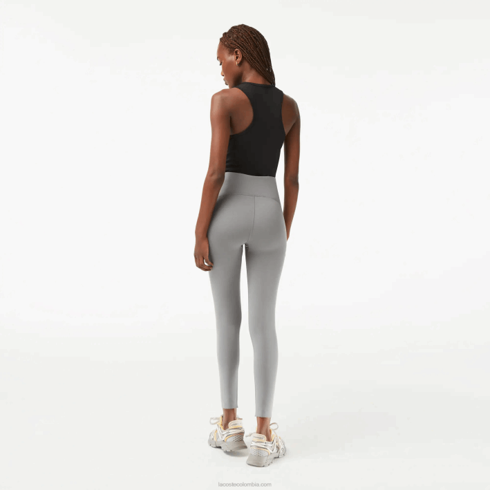 mujer Lacoste 6F242400 lomo gris yrd leggins modeladores deportivos de poliéster reciclado
