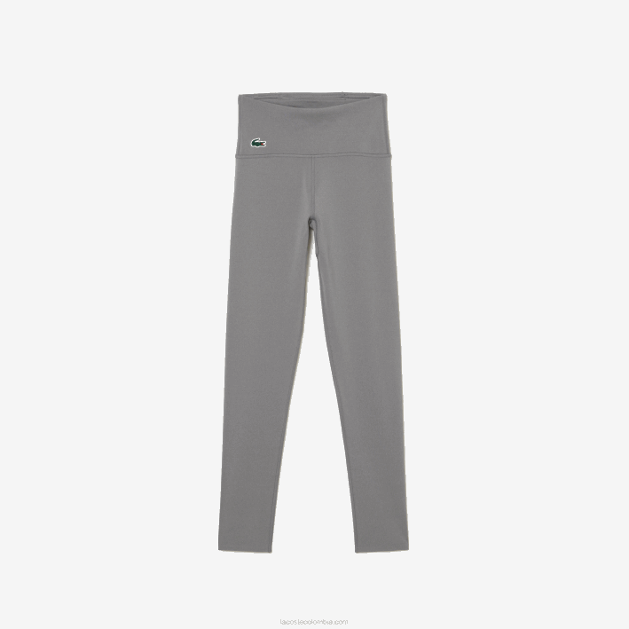 mujer Lacoste 6F242400 lomo gris yrd leggins modeladores deportivos de poliéster reciclado