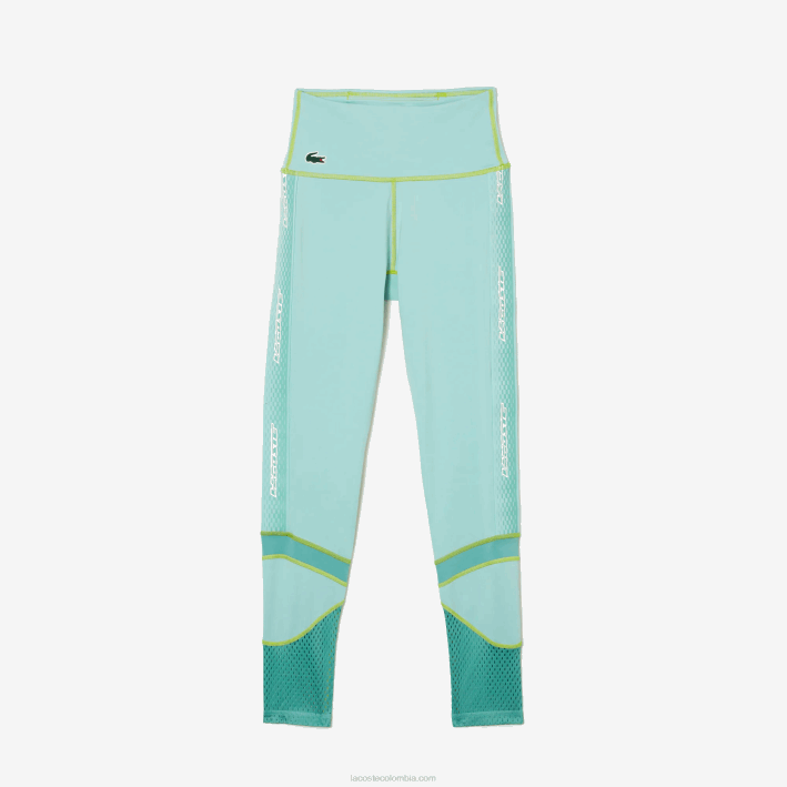 mujer Lacoste 6F242401 menta j6d leggins deportivos con franja del logo