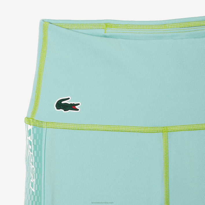 mujer Lacoste 6F242401 menta j6d leggins deportivos con franja del logo