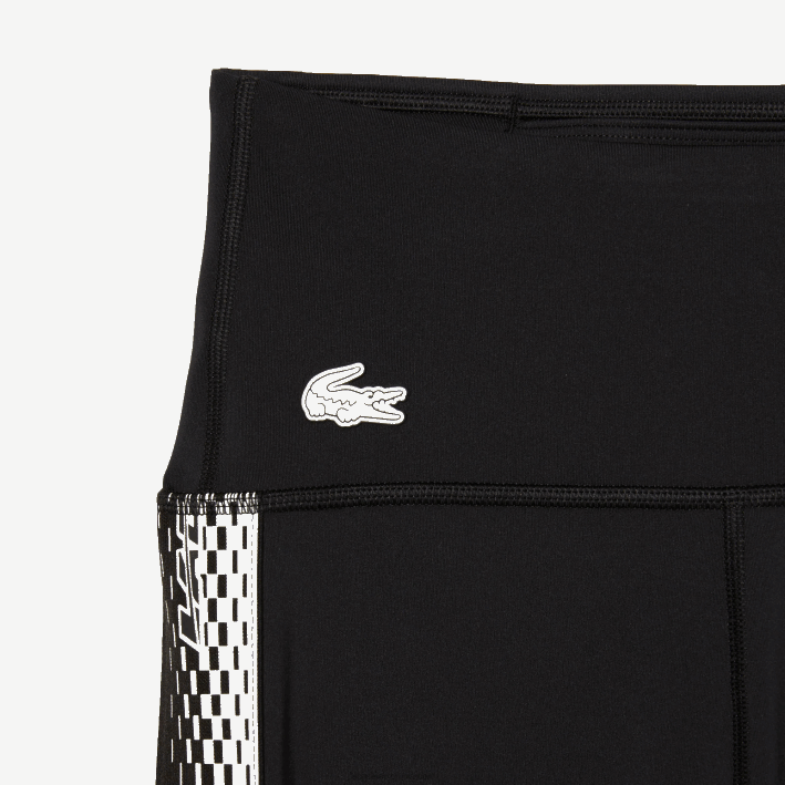mujer Lacoste 6F242402 negro 8vm leggins deportivos con franja del logo