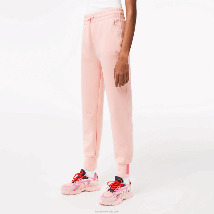 mujer Lacoste 6F242403 rosa kf9 pantalones de chándal de punto de algodón
