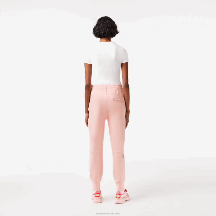 mujer Lacoste 6F242403 rosa kf9 pantalones de chándal de punto de algodón
