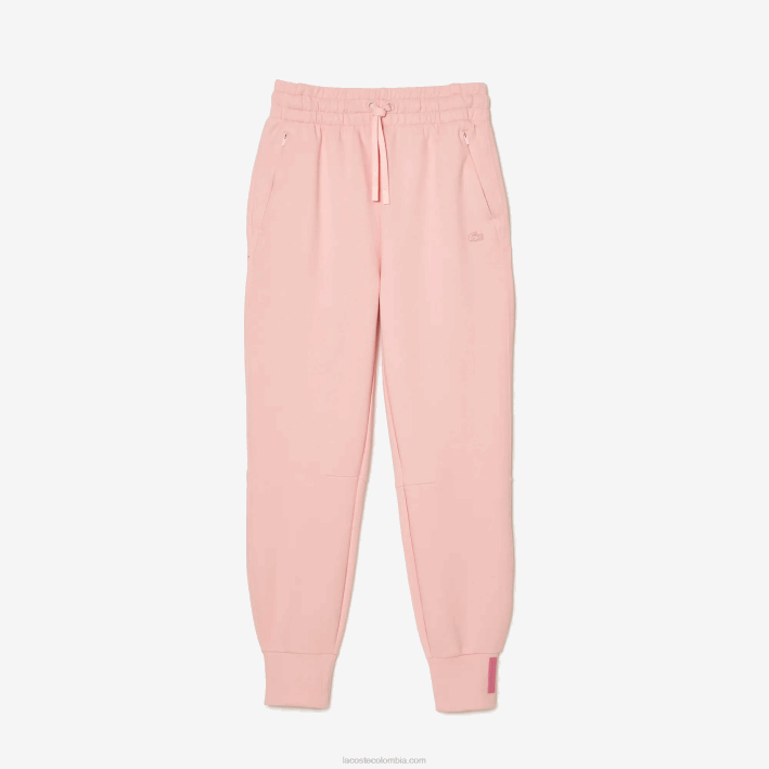 mujer Lacoste 6F242403 rosa kf9 pantalones de chándal de punto de algodón