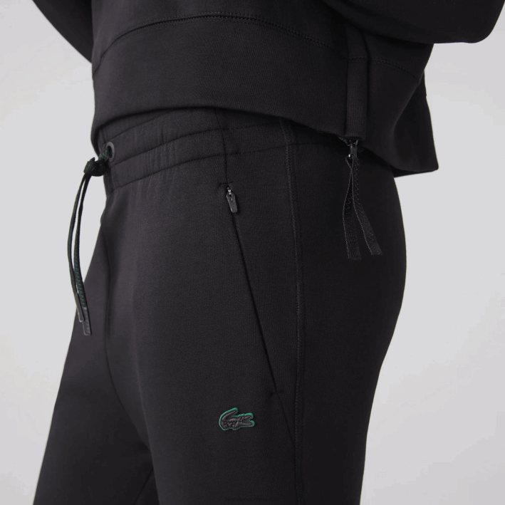 mujer Lacoste 6F242404 negro 031 pantalones de chándal de punto de algodón