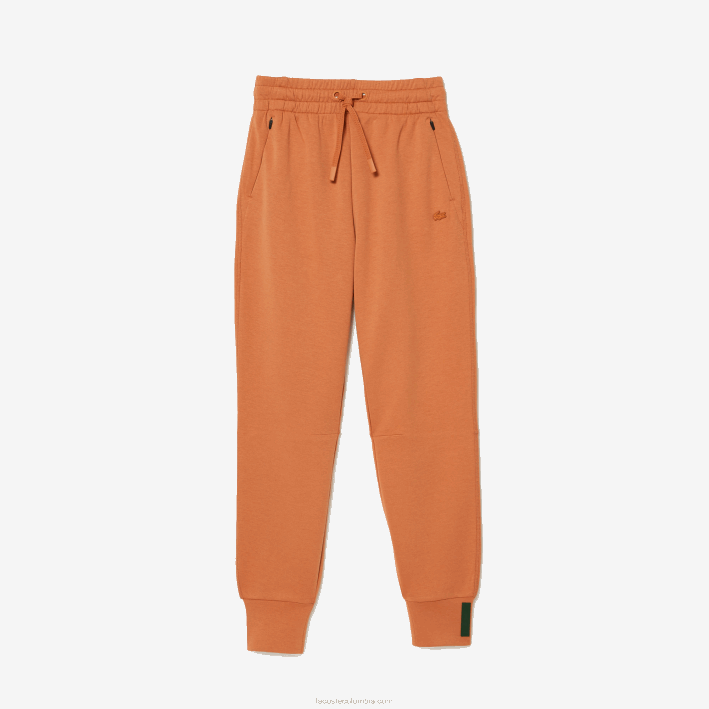 mujer Lacoste 6F242405 wwc naranja pantalones de chándal de punto de algodón