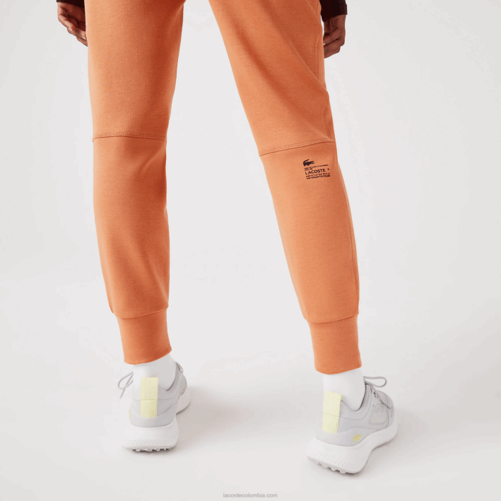 mujer Lacoste 6F242405 wwc naranja pantalones de chándal de punto de algodón