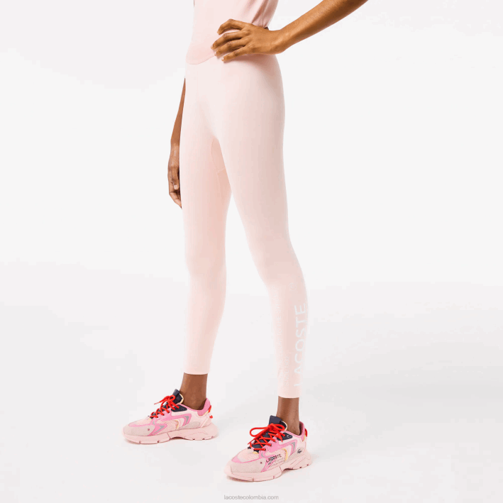 mujer Lacoste 6F242409 rosa kf9 leggins sport 7/8 largo poliéster reciclado