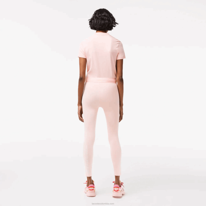 mujer Lacoste 6F242409 rosa kf9 leggins sport 7/8 largo poliéster reciclado