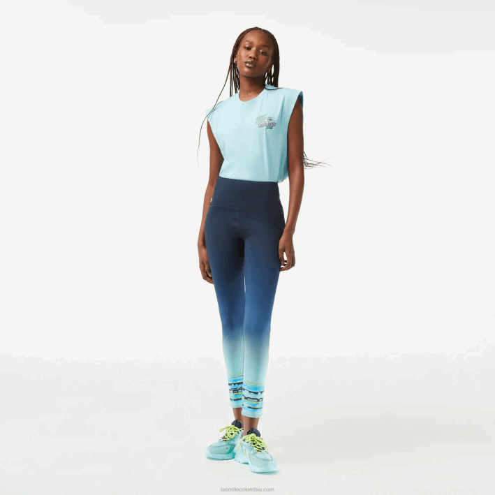 mujer Lacoste 6F242410 kxe azul sport miami edición abierta legging mujer Lacoste 6F242410 kxe azul sport miami edición abierta legging