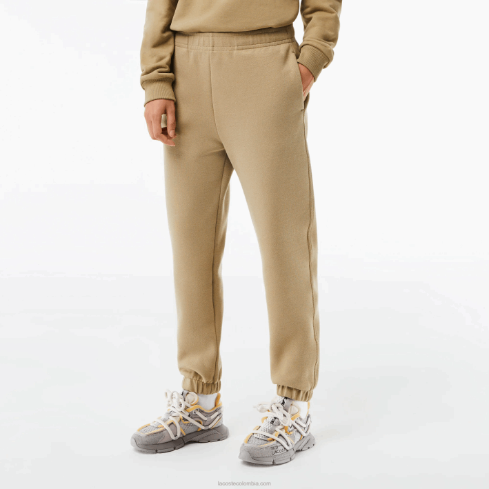 mujer Lacoste 6F242412 beige cb8 joggers de mezcla de algodón