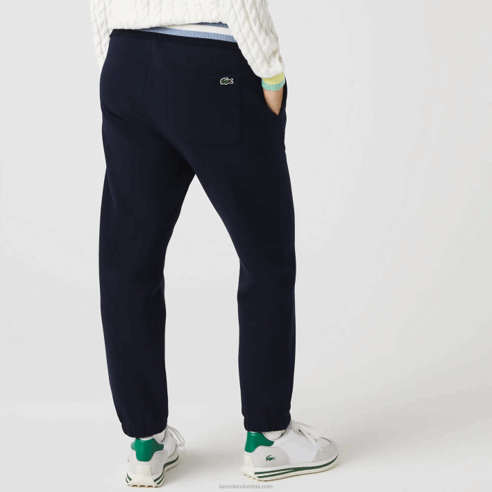 mujer Lacoste 6F242413 azul marino 166 joggers de mezcla de algodón