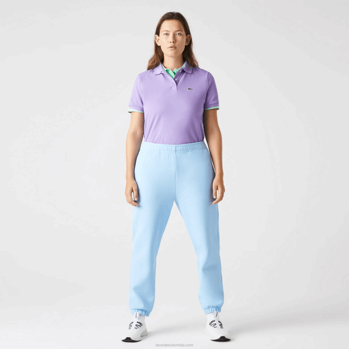 mujer Lacoste 6F242414 hbp azul joggers de mezcla de algodón