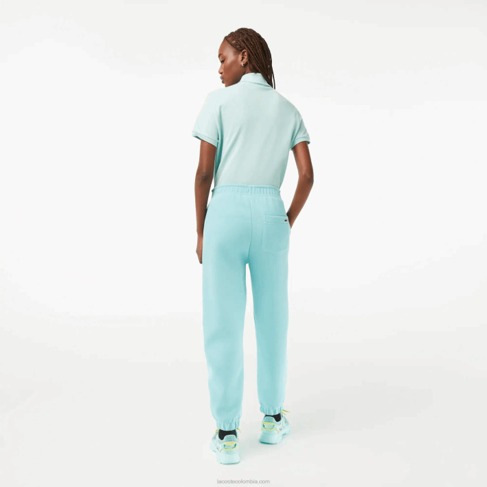 mujer Lacoste 6F242415 turquesa bvg joggers de mezcla de algodón