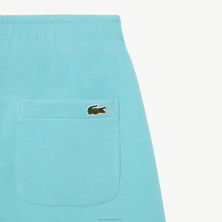 mujer Lacoste 6F242415 turquesa bvg joggers de mezcla de algodón