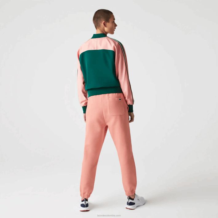 mujer Lacoste 6F242424 rosa 5mm joggers de mezcla de algodón