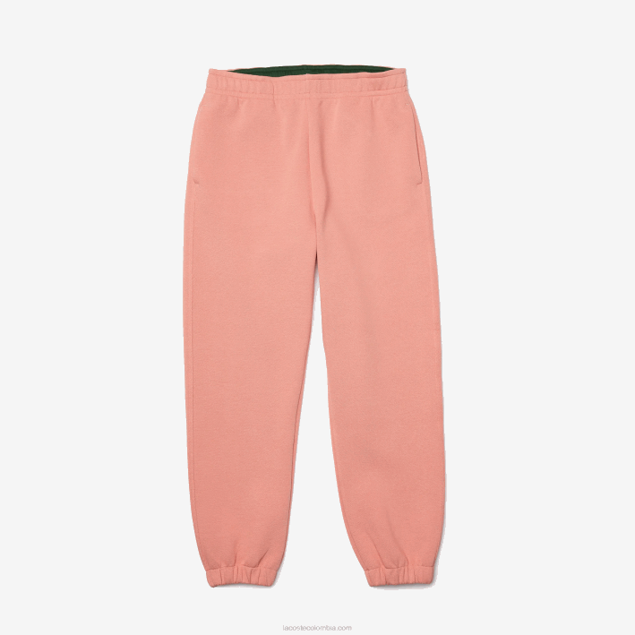 mujer Lacoste 6F242424 rosa 5mm joggers de mezcla de algodón