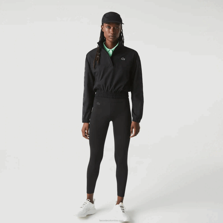 mujer Lacoste 6F242531 negro 8vm leggins deportivos con efecto tejido y bloques de color mujer Lacoste 6F242531 negro 8vm leggins deportivos con efecto tejido y bloques de color