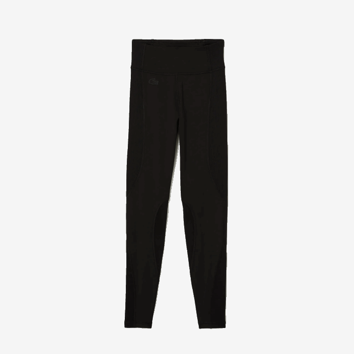 mujer Lacoste 6F242531 negro 8vm leggins deportivos con efecto tejido y bloques de color