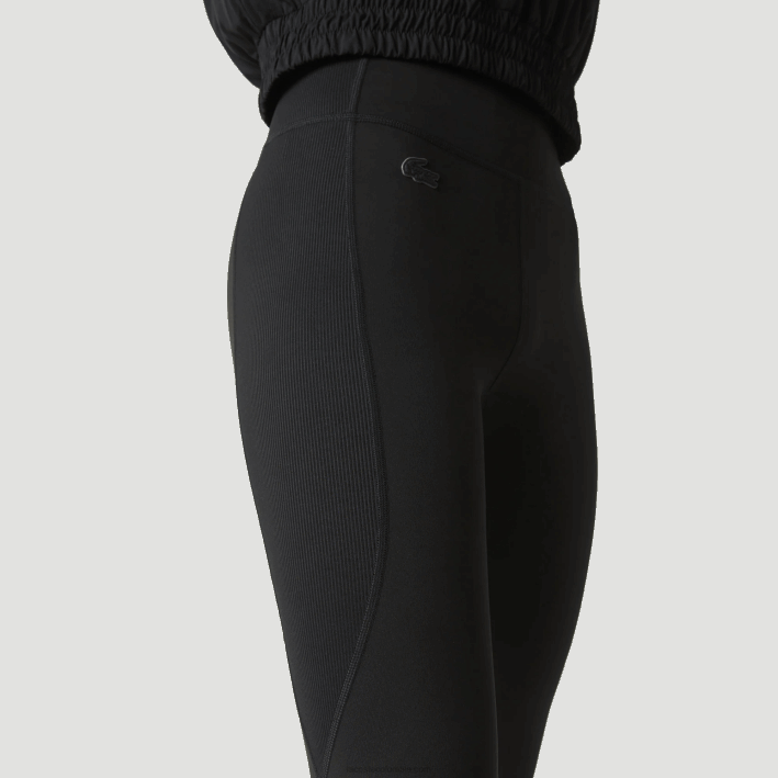 mujer Lacoste 6F242531 negro 8vm leggins deportivos con efecto tejido y bloques de color