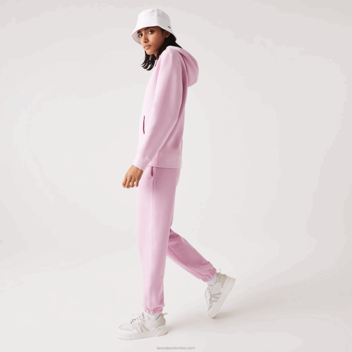 mujer Lacoste 6F242538 rosa z4h joggers de mezcla de algodón