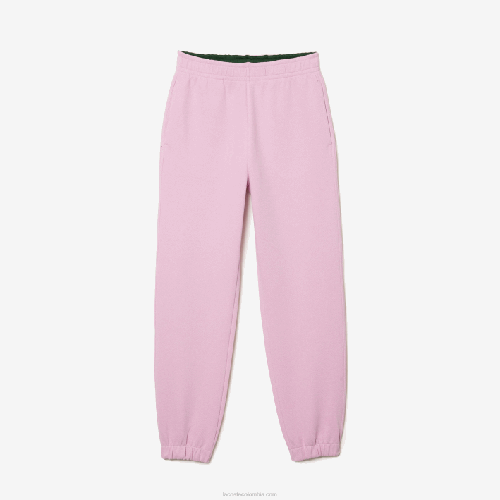 mujer Lacoste 6F242538 rosa z4h joggers de mezcla de algodón