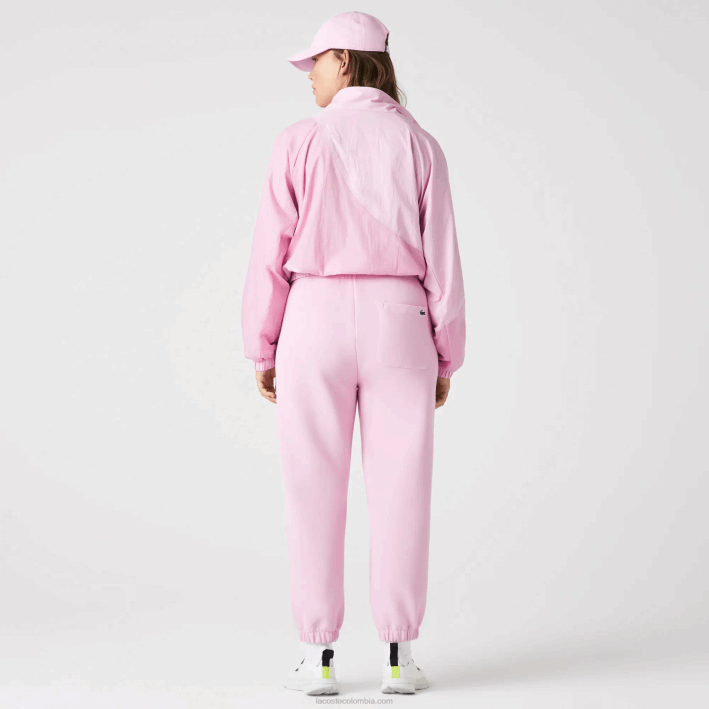 mujer Lacoste 6F242538 rosa z4h joggers de mezcla de algodón