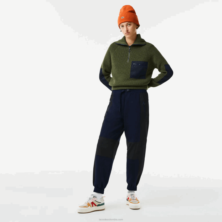 mujer Lacoste 6F242552 azul marino negro r8p pantalones de chándal con diseño colour block mujer Lacoste 6F242552 azul marino negro r8p pantalones de chándal con diseño colour block