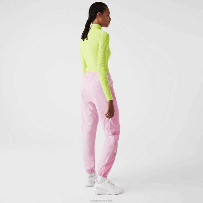 mujer Lacoste 6F242555 rosa z4h pantalones de chándal con estampado náutico