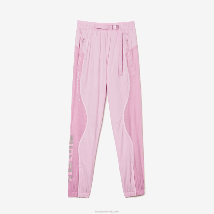 mujer Lacoste 6F242555 rosa z4h pantalones de chándal con estampado náutico