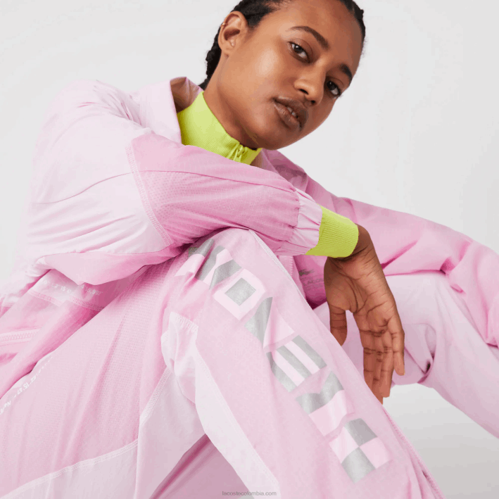 mujer Lacoste 6F242555 rosa z4h pantalones de chándal con estampado náutico
