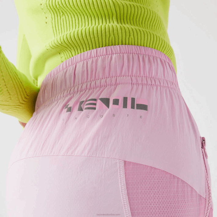 mujer Lacoste 6F242555 rosa z4h pantalones de chándal con estampado náutico