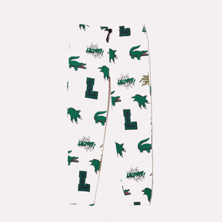 mujer Lacoste 6F242569 rosa claro t03 pantalones de chándal con estampado de cómic