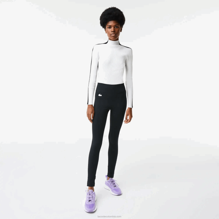mujer Lacoste 6F242597 negro c31 leggins deportivos de tiro alto segunda piel