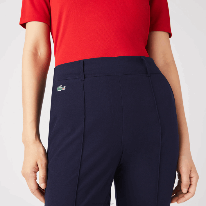 mujer Lacoste 6F242658 azul marino 166 pantalones deportivos elásticos de golf