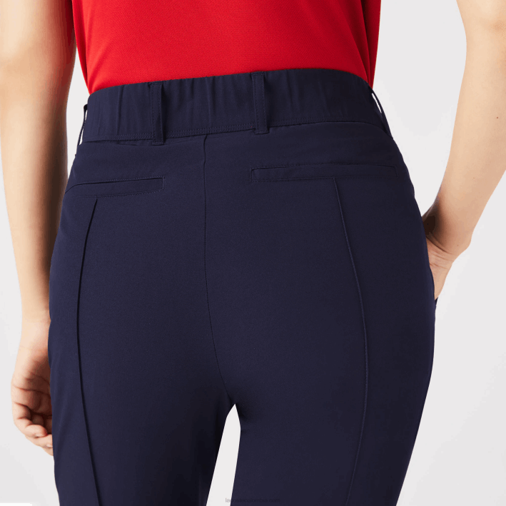 mujer Lacoste 6F242658 azul marino 166 pantalones deportivos elásticos de golf