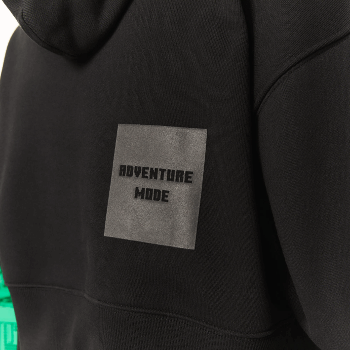 mujer6F242585 negro 031 sudadera con capucha extragrande de polar lacoste x minecraft