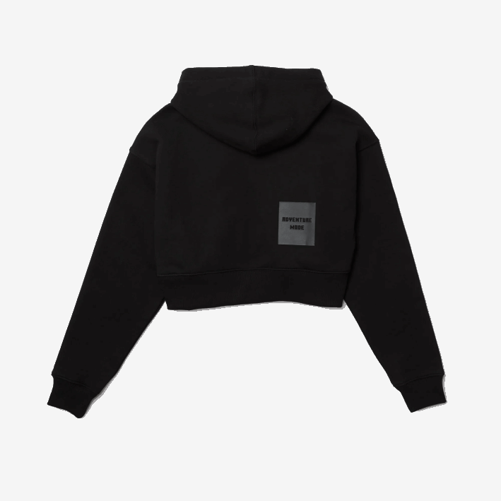 mujer6F242585 negro 031 sudadera con capucha extragrande de polar lacoste x minecraft
