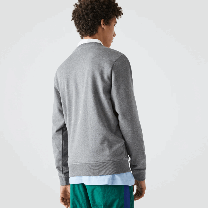 mujer Lacoste 6F241209 lomo gris 1vq sudadera con cuello redondo de algodón orgánico