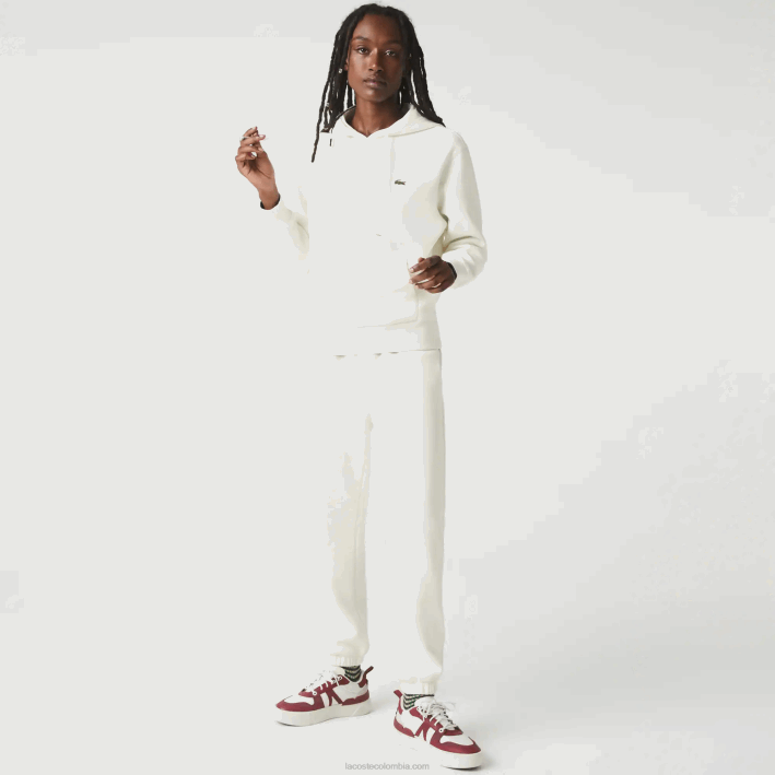 mujer Lacoste 6F242529 blanco 70v sudadera holgada de mezcla de algodón con capucha mujer Lacoste 6F242529 blanco 70v sudadera holgada de mezcla de algodón con capucha