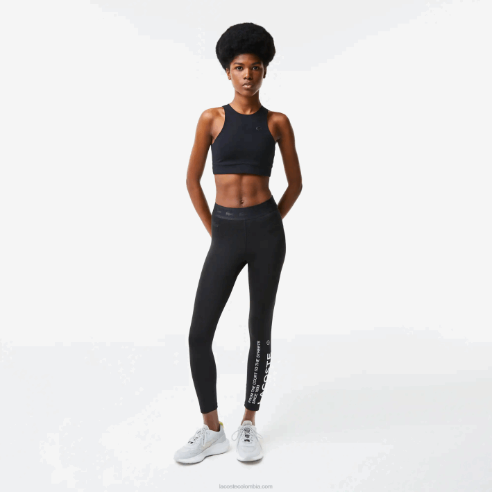 mujer Lacoste 6F242548 negro 031 sujetador deportivo sin costuras