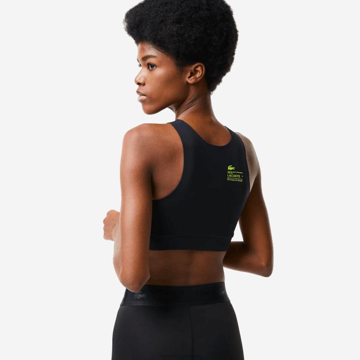 mujer Lacoste 6F242548 negro 031 sujetador deportivo sin costuras