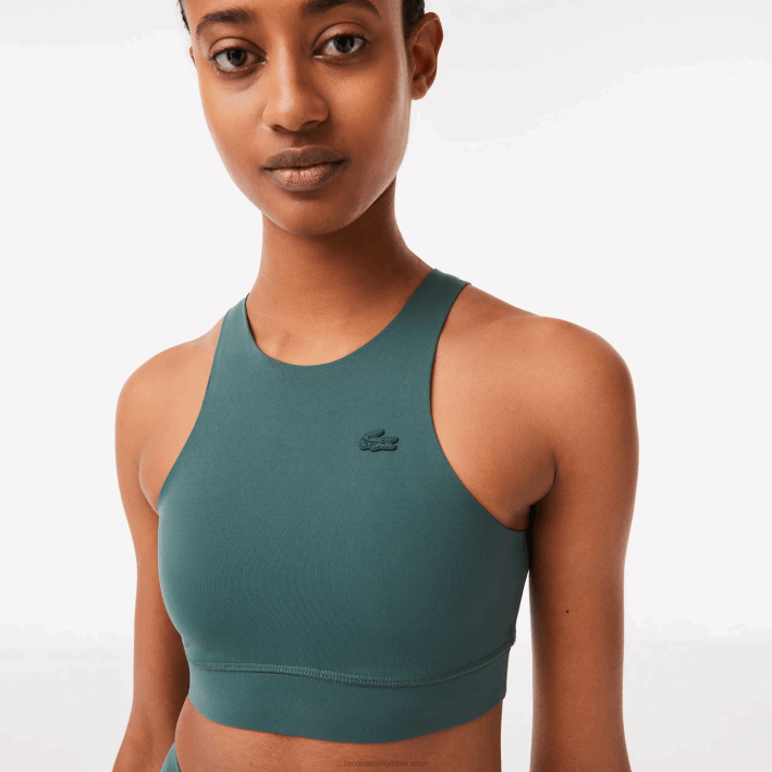mujer Lacoste 6F242549 verde 5hx sujetador deportivo sin costuras