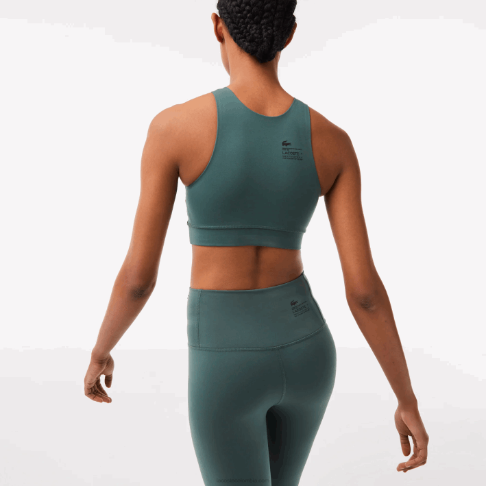 mujer Lacoste 6F242549 verde 5hx sujetador deportivo sin costuras