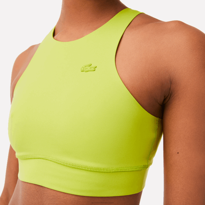 mujer Lacoste 6F242550 amarillo 90v sujetador deportivo sin costuras
