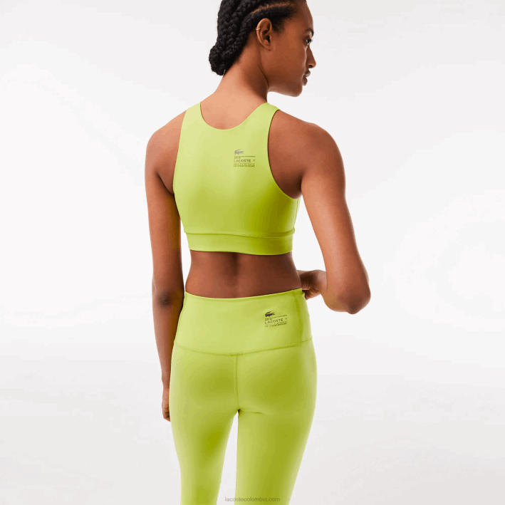 mujer Lacoste 6F242550 amarillo 90v sujetador deportivo sin costuras