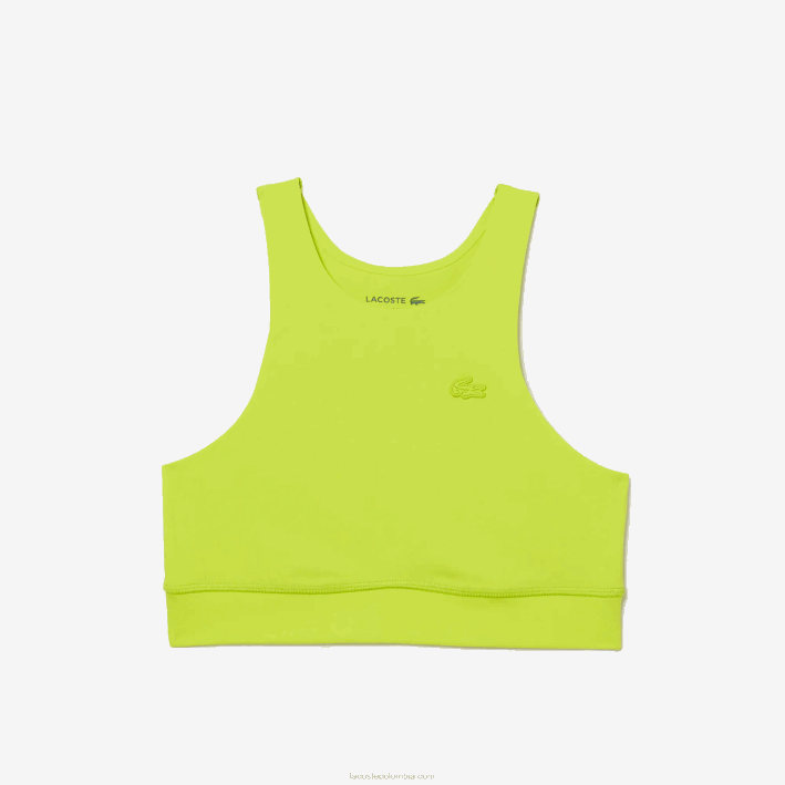 mujer Lacoste 6F242550 amarillo 90v sujetador deportivo sin costuras